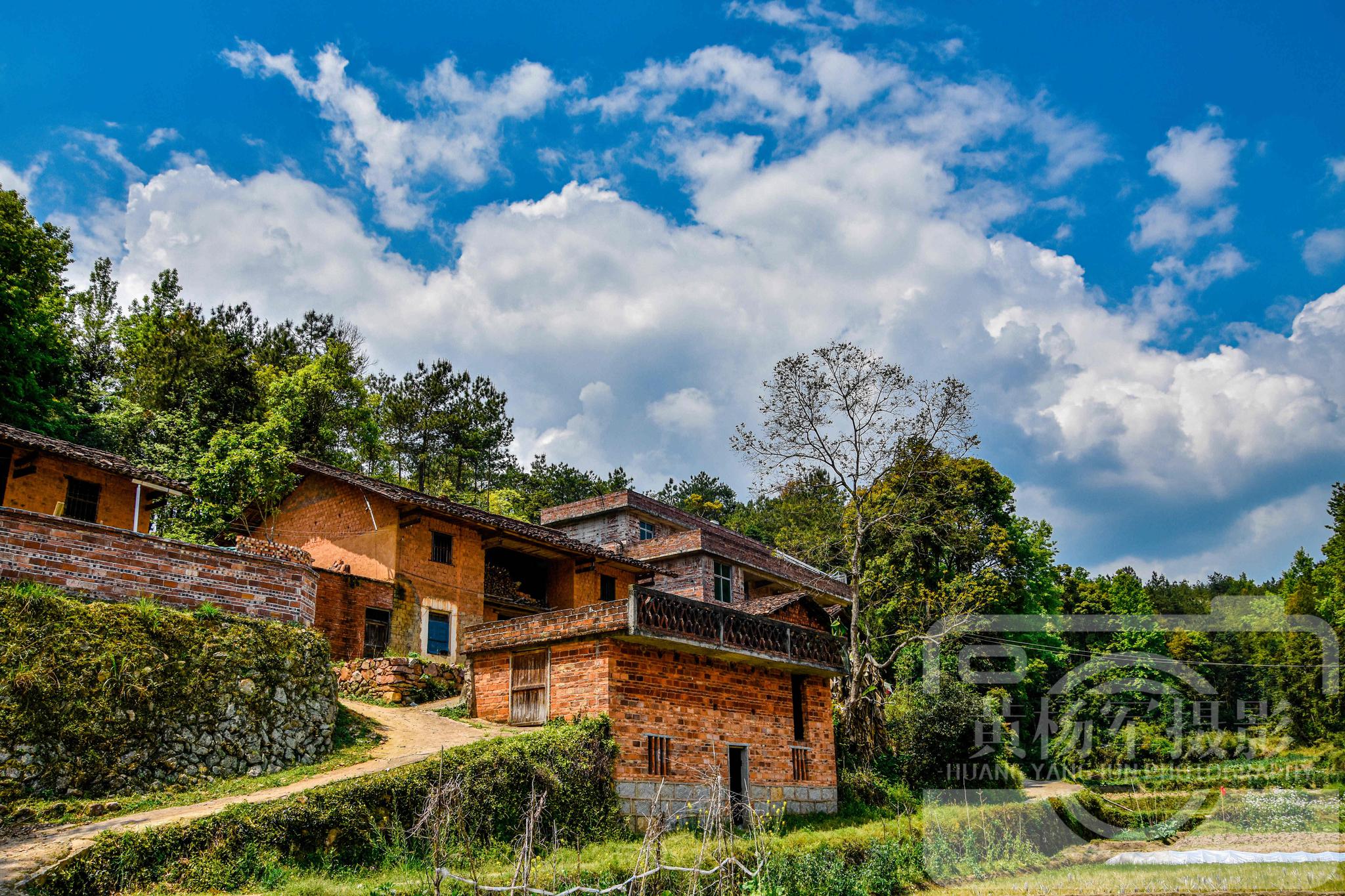 如油画般的乡村景色,赣州市赣县区白鹭村故乡的原风景,熟悉亲切_高清