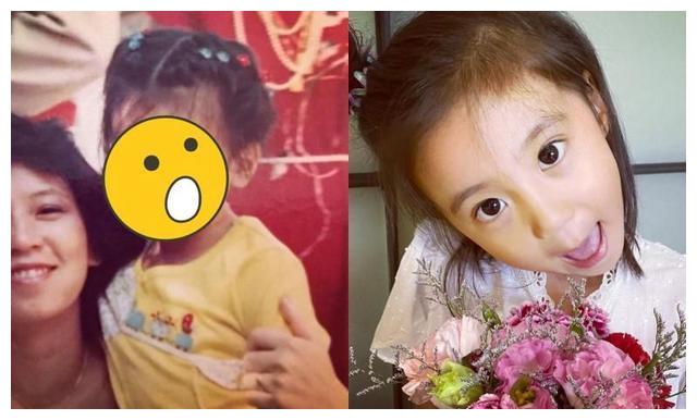 贾静雯童年照曝光,神复制咘咘,网友:以为穿越