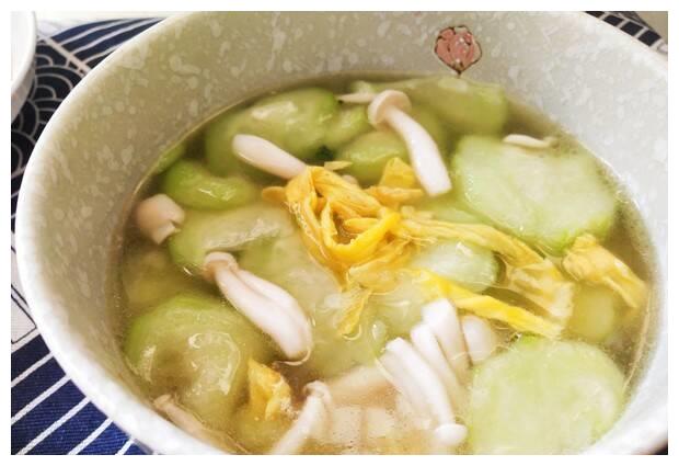 絲瓜切滾刀塊,白玉菇去根洗乾淨,雞蛋打散加2克鹽做法:食材:絲瓜,雞蛋