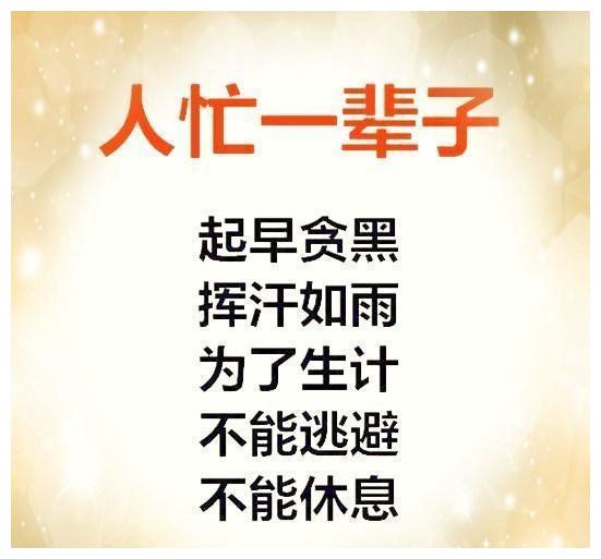 起早贪黑挥汗如雨为了生计不能逃避