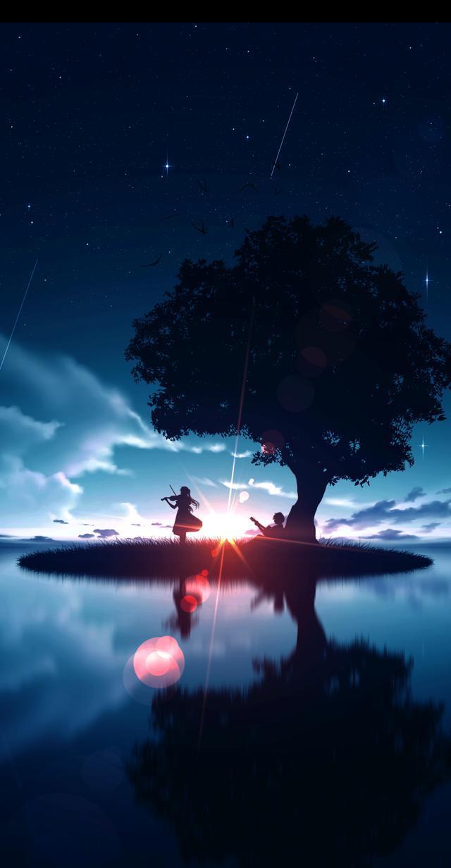 超美超治愈的动漫插画壁纸我想起夕阳下的奔跑