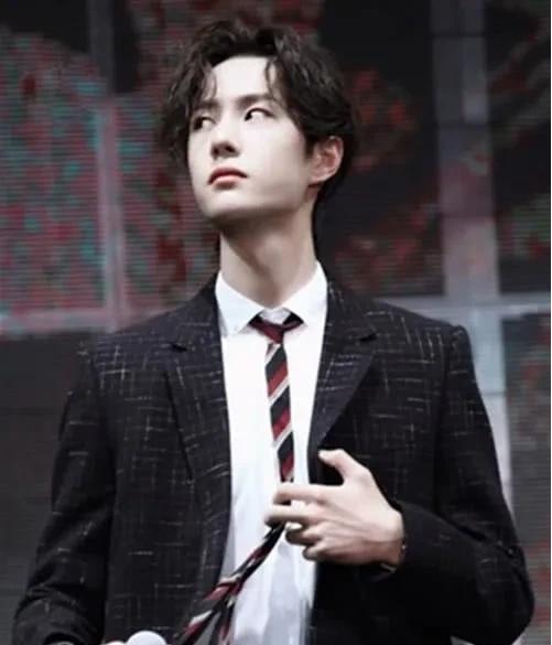 同是扯领带王一博随意慵懒看到肖战原谅我笑出声