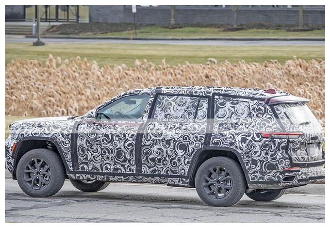 jeep全新大切诺基谍照! 搭3.6l v6,增7座版,尾灯造型变化大