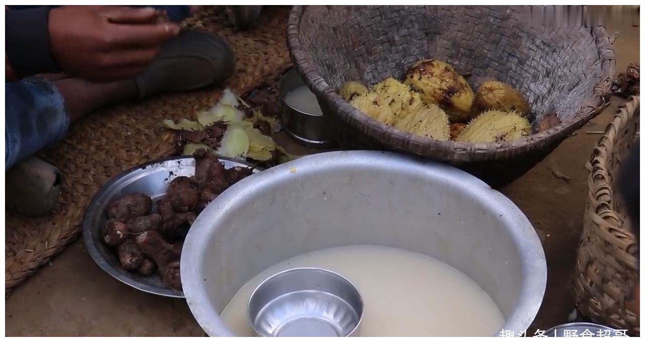 尼泊尔山区穷人请人干活,中饭只吃芋头和牛奶,真的太寒酸了