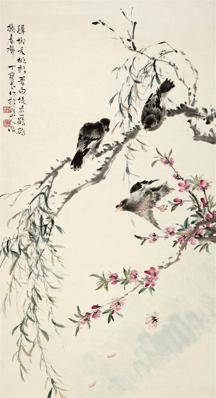 神采生动,古艳雅逸,近现代画家丁宝书写意花鸟画作品欣赏_高清图集
