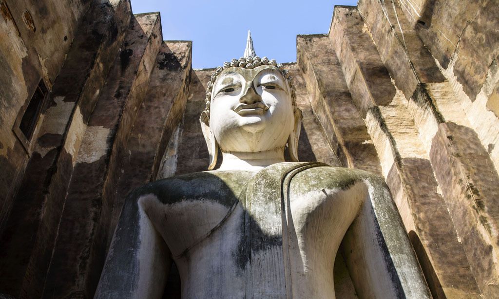 素可泰历史遗迹公园内最为神秘的佛像——开眼佛_高清图集_新浪网