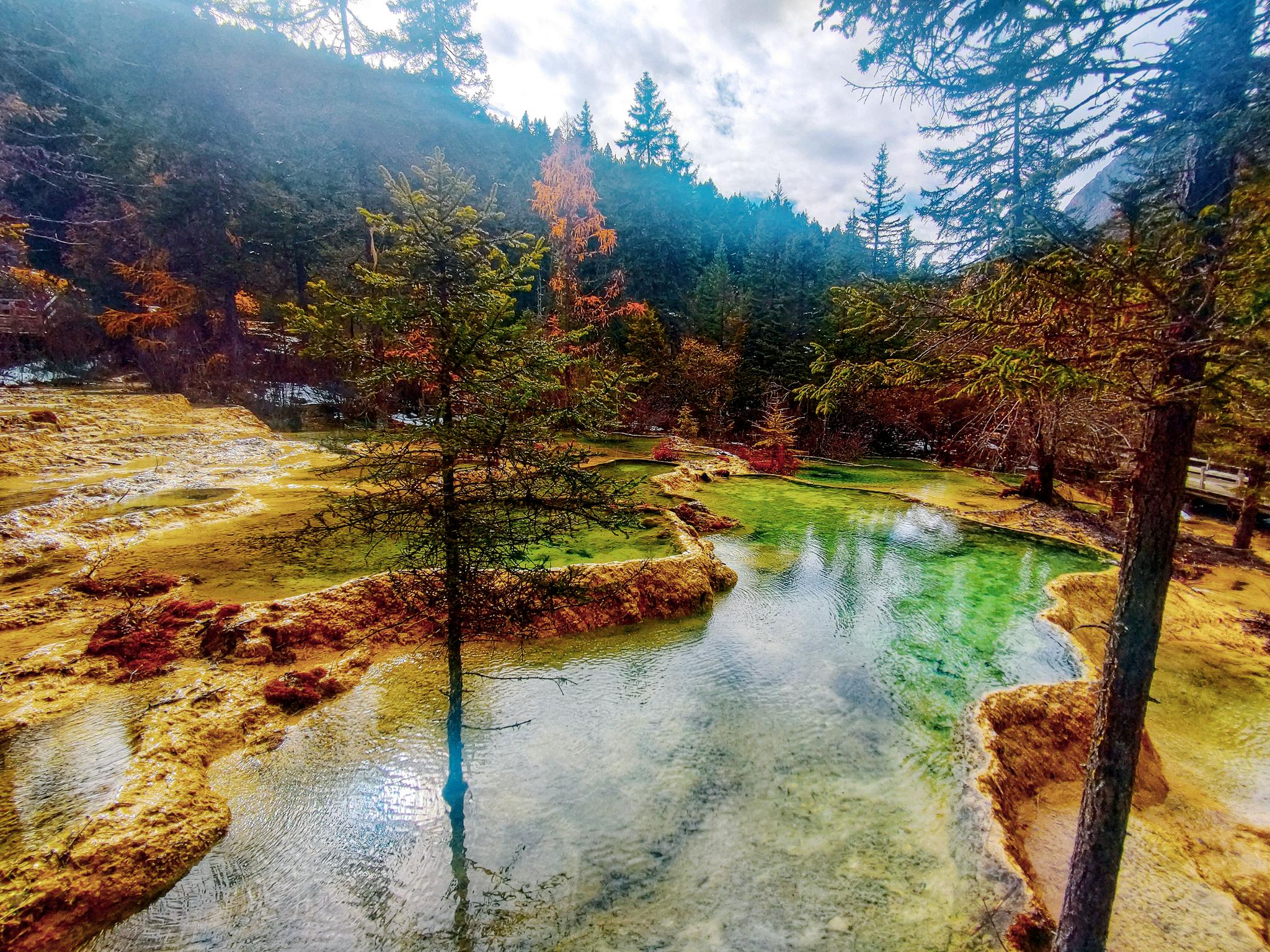 思窝安小娜环星记:四川黄龙彩池,给平淡的人生加点色彩|五彩池|环星