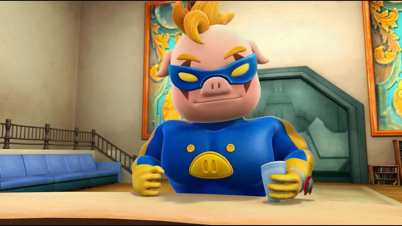 00:18 用猪猪侠的方式来打开张益达,完美符合!