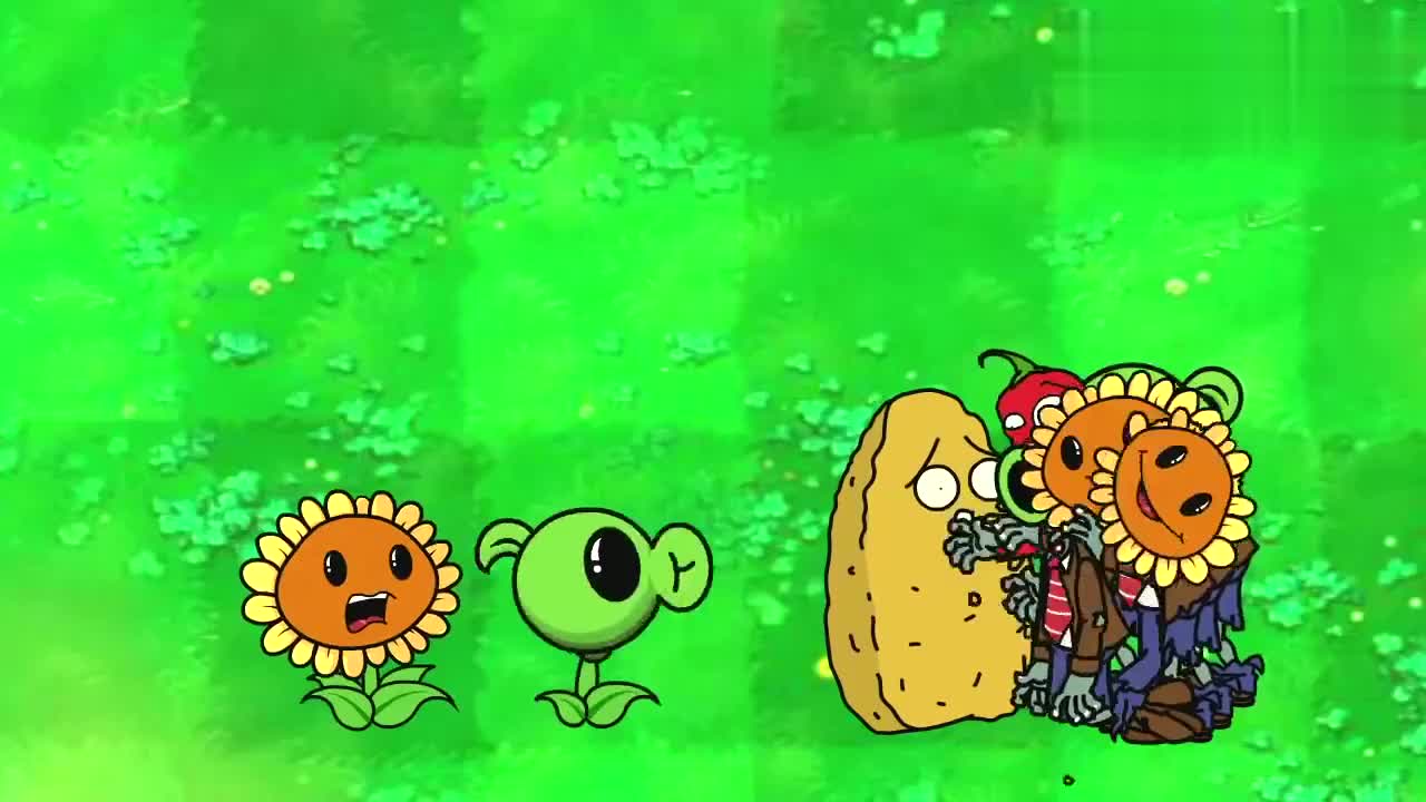 植物大战僵尸:食人豆打败小僵尸