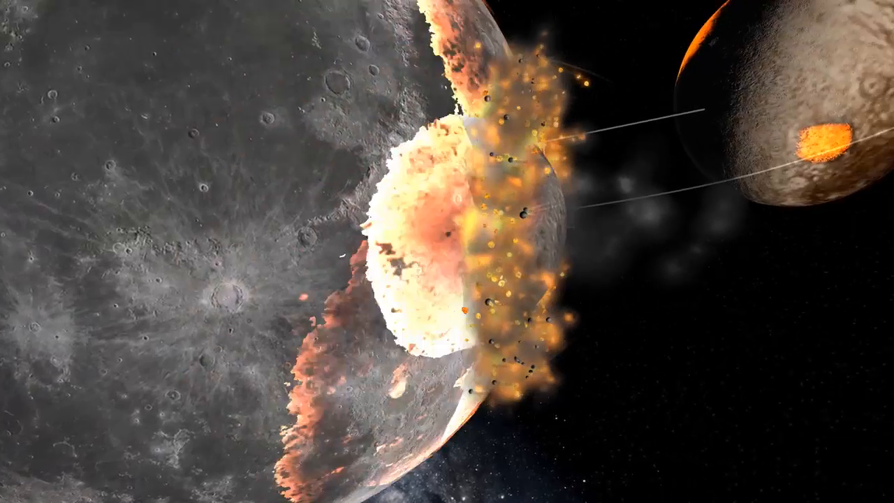 如果有很多天体撞击了月球,然后月球撞击了地球呢