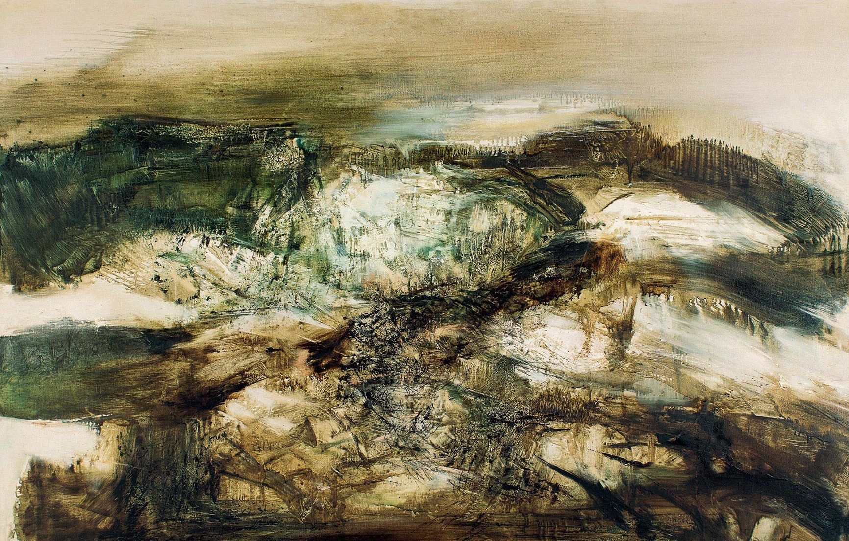 油画大师赵无极作品欣赏_高清图集_新浪网