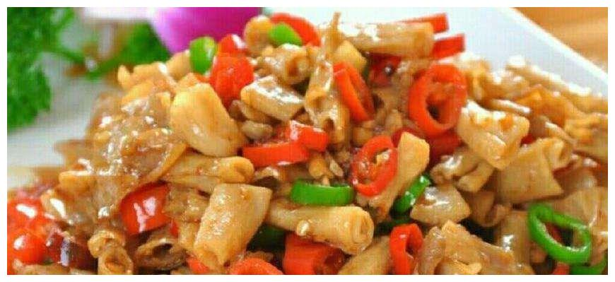 酸豆角炒鸭肠,家常快手,酸辣开胃,美味超下饭