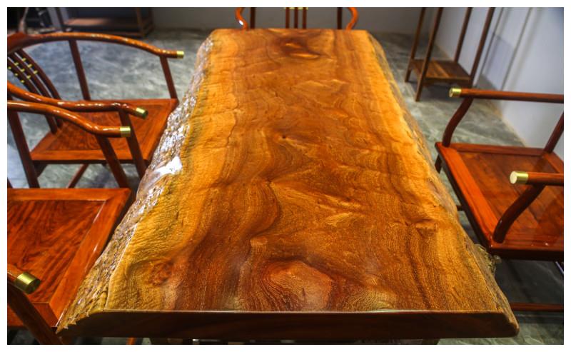 红影木大板实木纹理茶桌鉴赏图|红影木|实木|纹理_新浪新闻