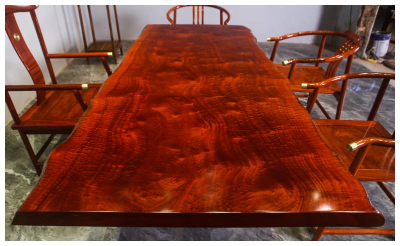 红影木大板实木纹理茶桌鉴赏图|红影木|实木|纹理_新浪新闻