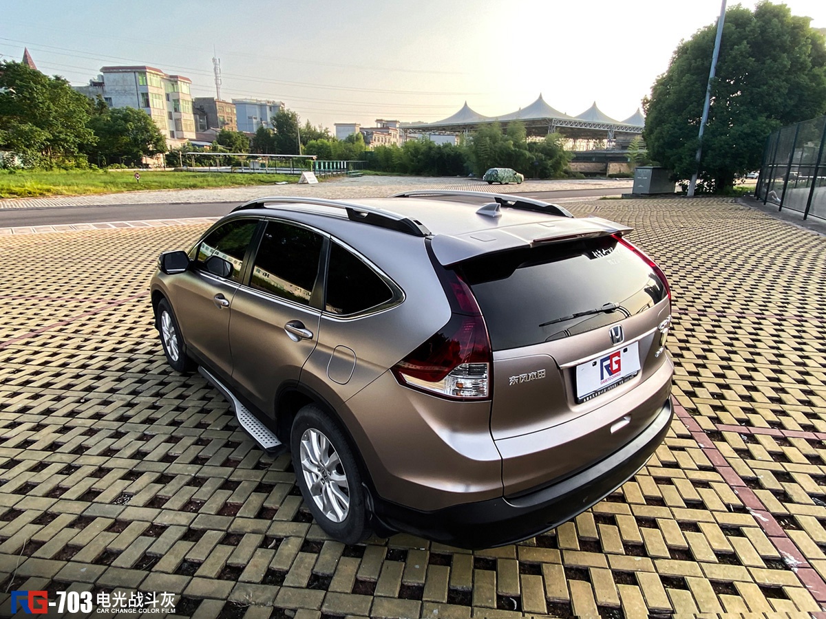 本田crv车身改色电光战斗灰 rg瑞集改色膜浙江永康