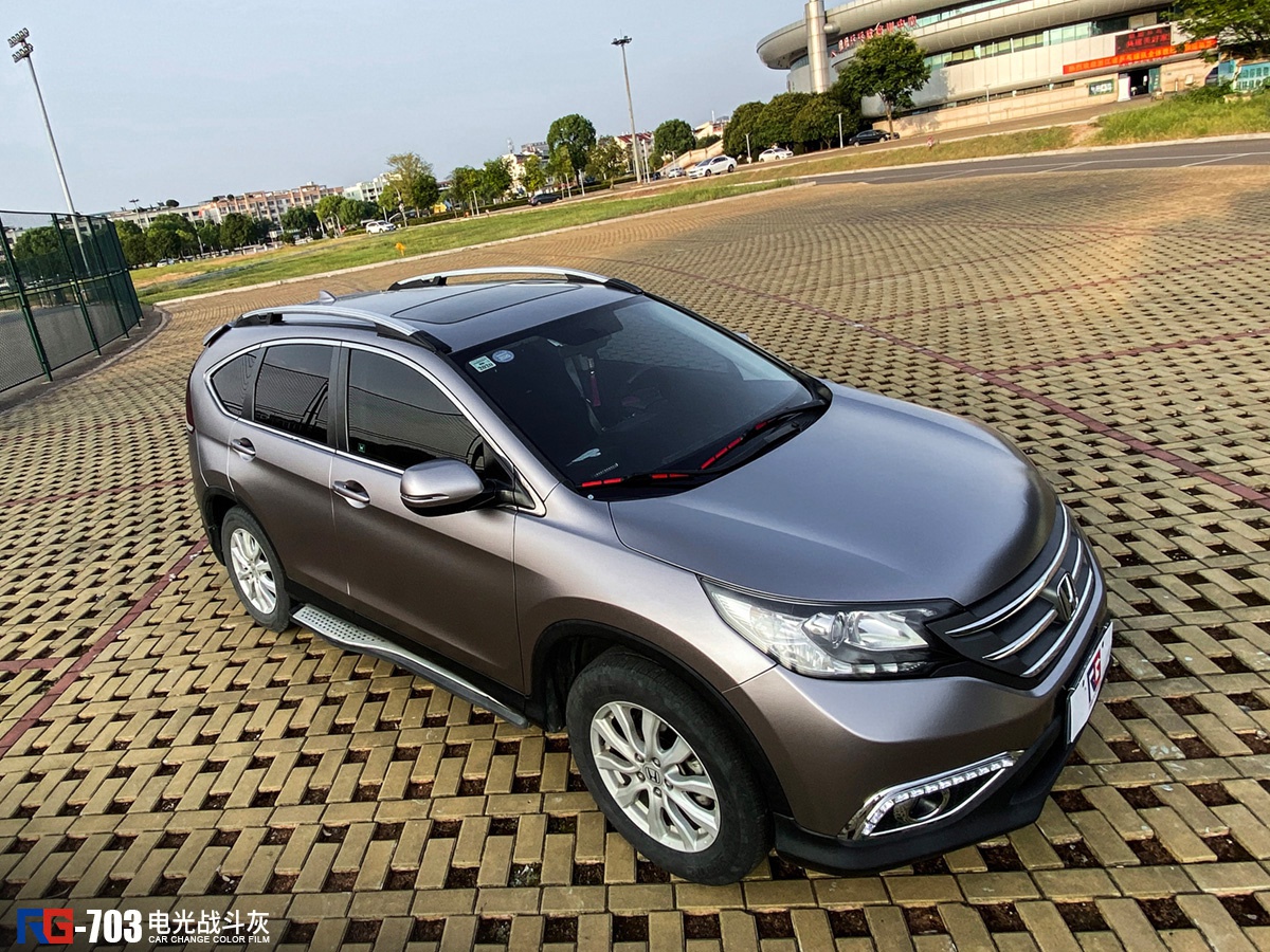 本田crv车身改色电光战斗灰 rg瑞集改色膜浙江永康
