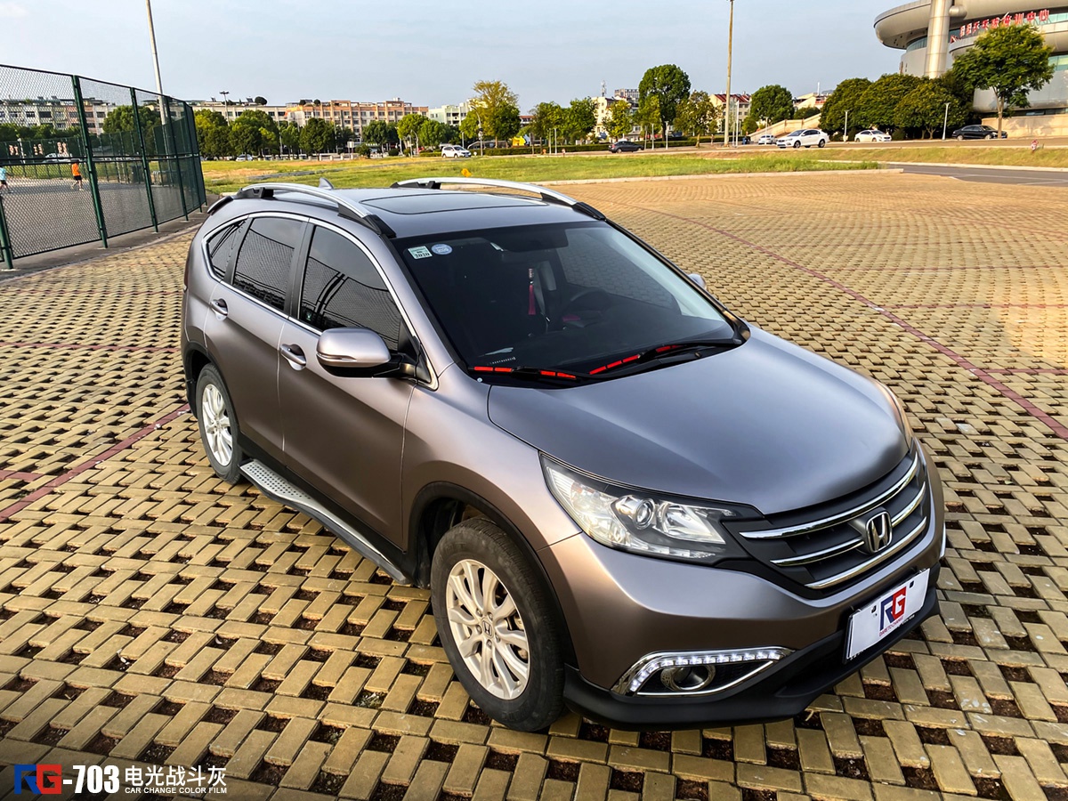 本田crv车身改色电光战斗灰 rg瑞集改色膜浙江永康