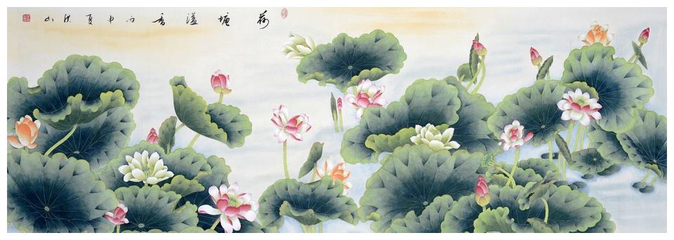 "出淤泥而不染,濯清涟而不妖",名家国画荷花图欣赏|荷花|荷叶|国画