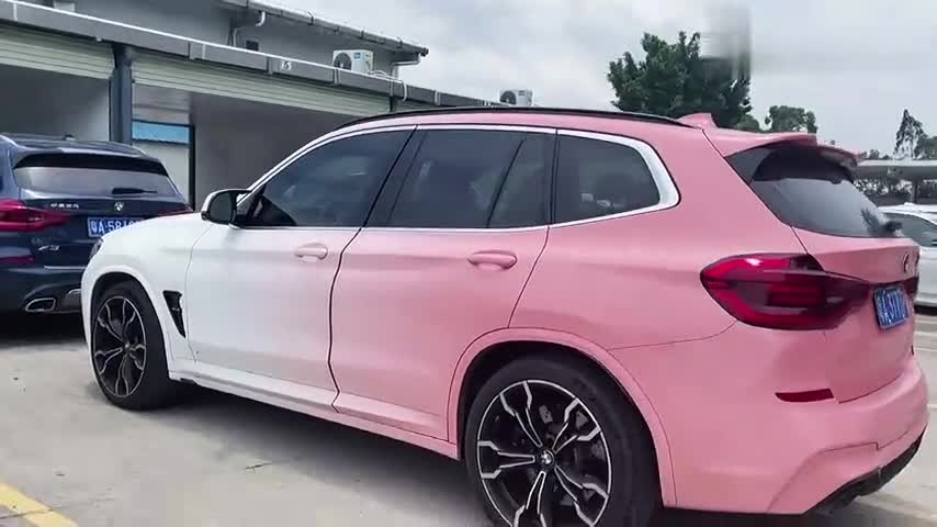 这台x3改的挺不错呀抖音汽车宝马宝马x3m改色贴膜mpower