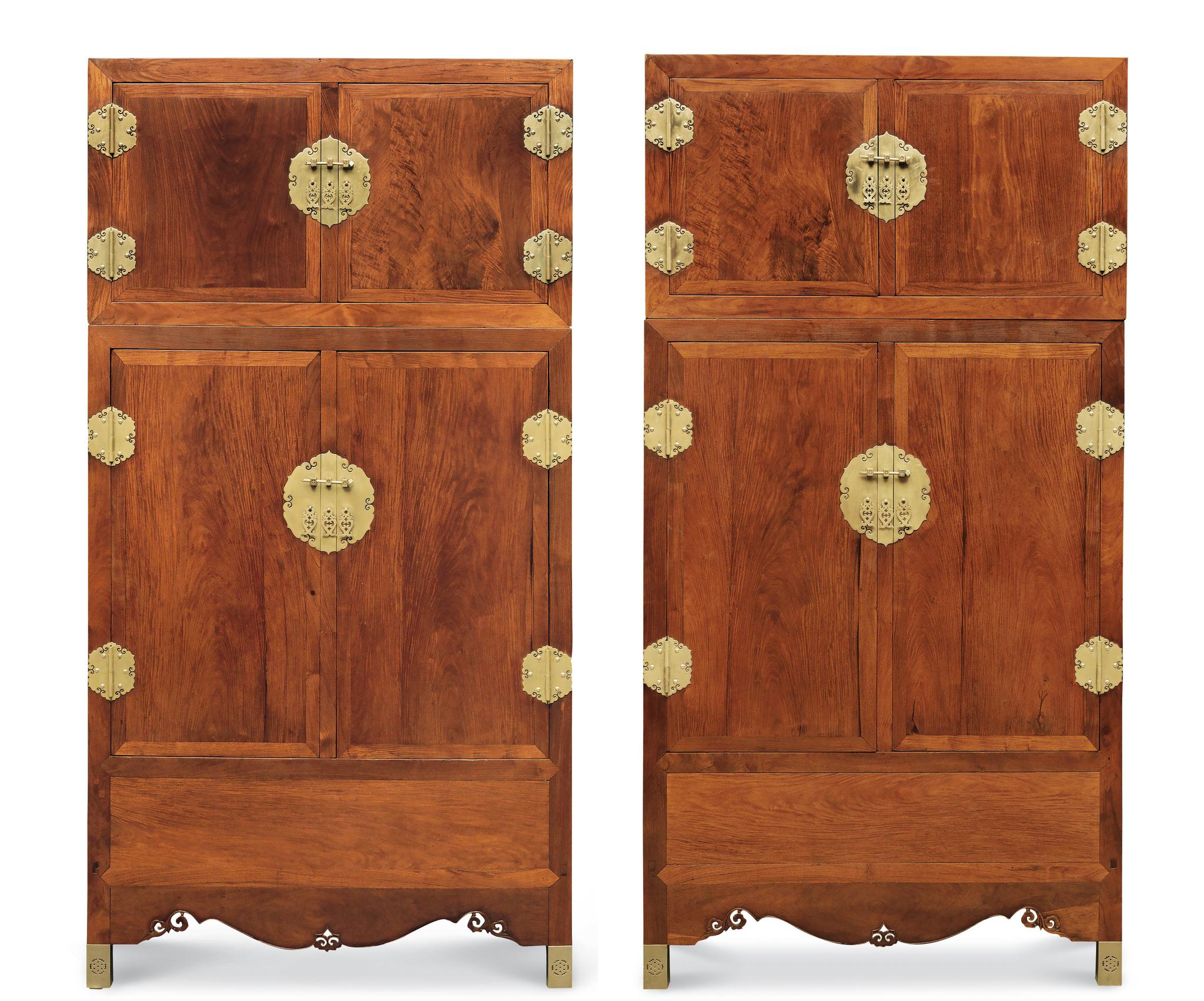 明式家具收藏,一对2011年拍卖了近三千万的黄花梨顶箱柜