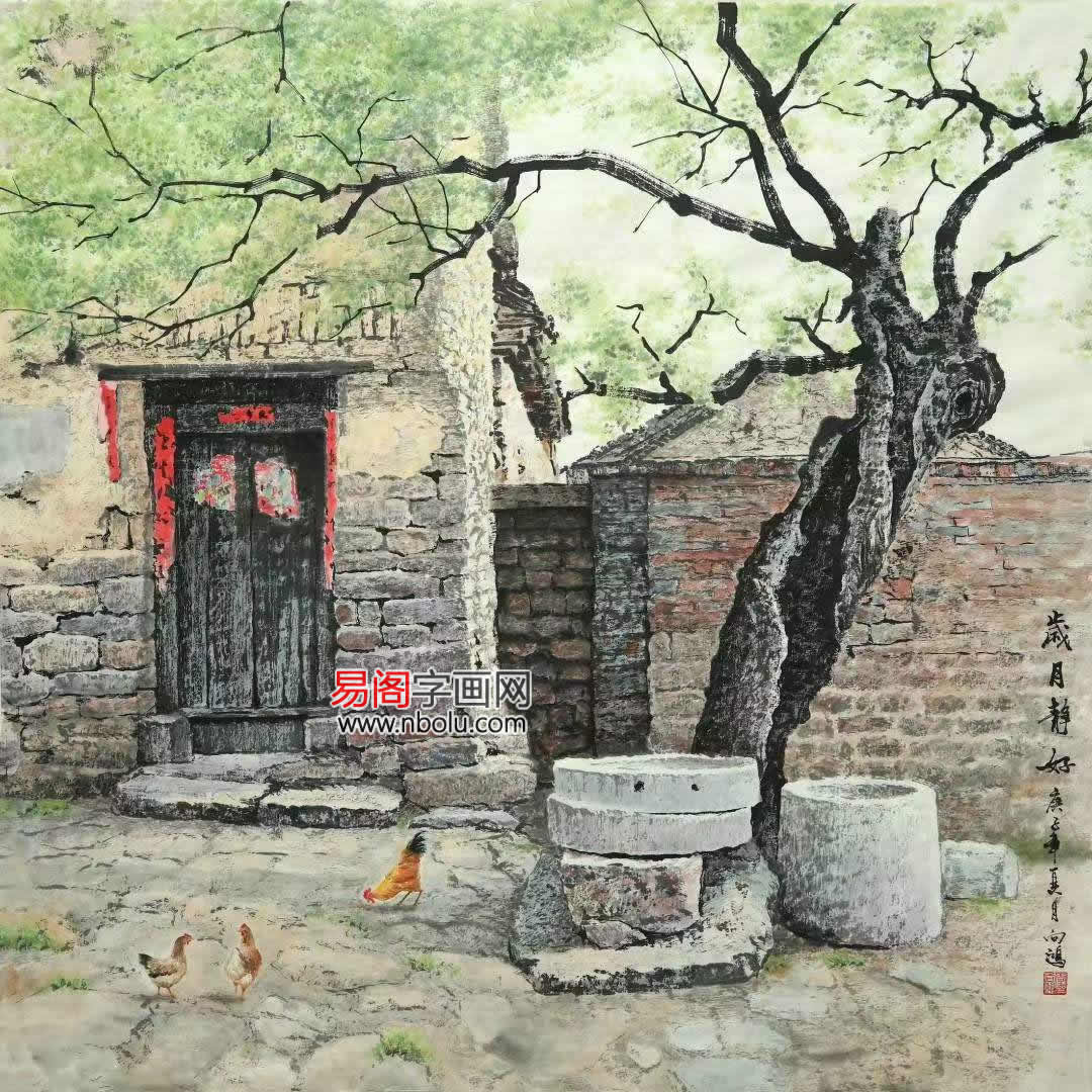 微结构山水画家李向鸿作品散发浓浓的乡愁