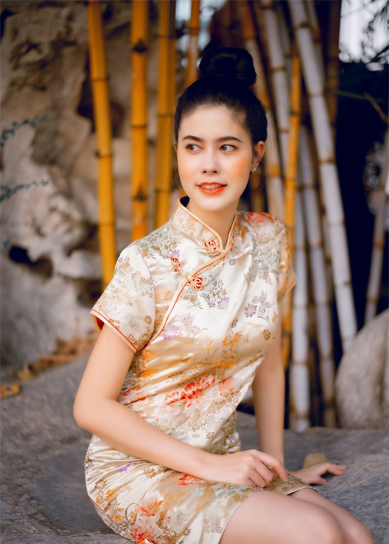 高雅中国风,旗袍文化,花与美人