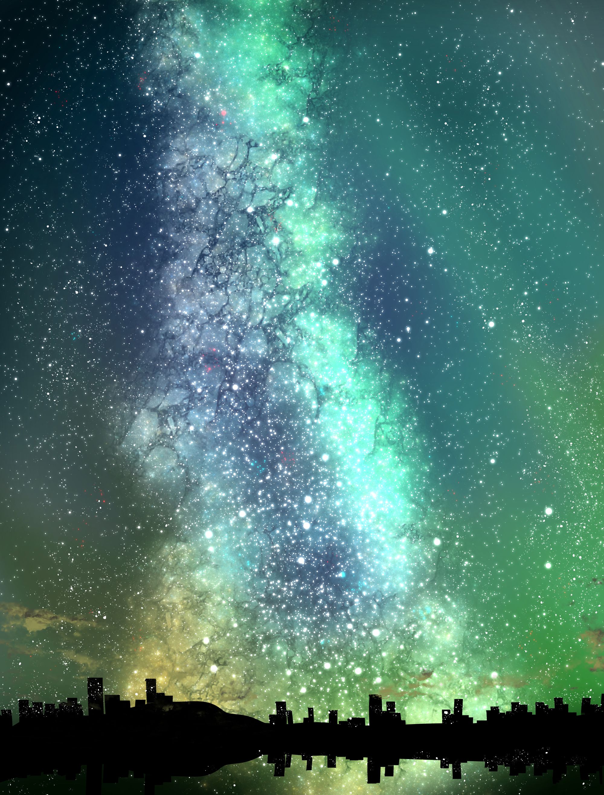 极度舒适的动漫风景壁纸:星河,日落,少女等众多风景