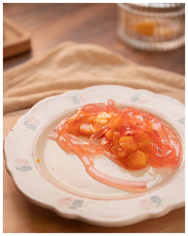 夏日必备甜品龙吟水蜜桃拌面冰爽滑溜的口感简单零失败