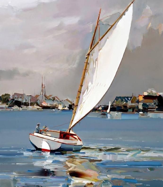 美丽浪漫的海边世界,阿尔巴尼亚艺术家josef·kote的油画作品