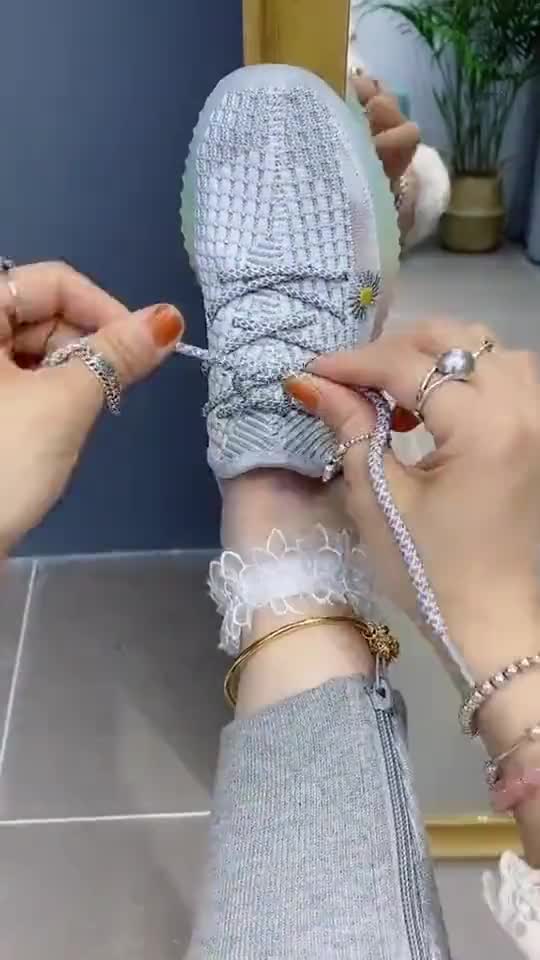 椰子鞋系鞋带方式你学会了吗很有用