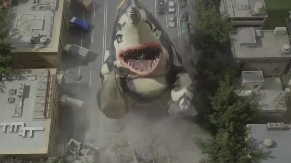 鲨鱼辣椒怪兽真狠不仅自带电钻还连小怪兽都吃