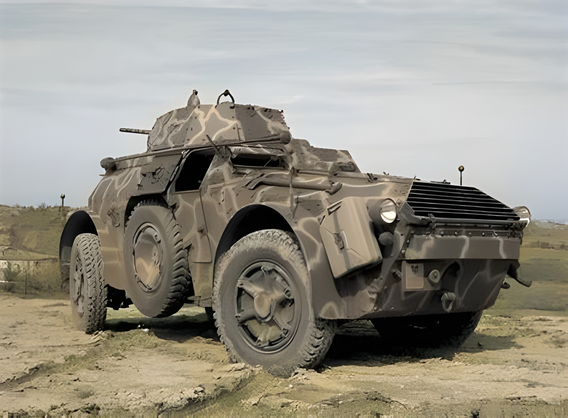 二战轮式装甲车老照片