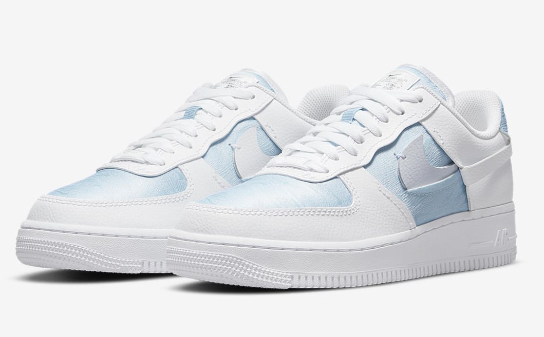 来一个蓝粉鸳鸯,nike air force 1 断钩系列新配色亮相!