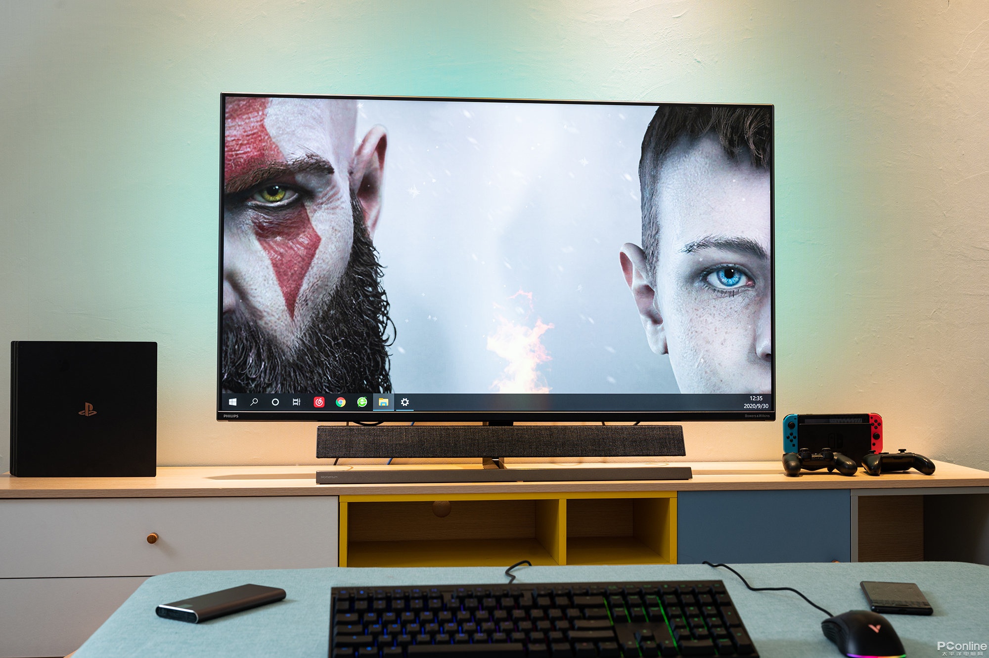 飞利浦558m1ry显示器图赏 55寸的巨屏犹如电视机|面板|飞利浦|电视机_