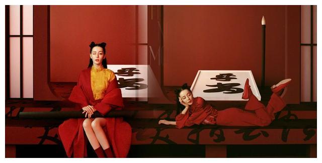 迪丽热巴秋波春黛大片黄色旗袍元气双丸子头俏皮可爱又国风满满