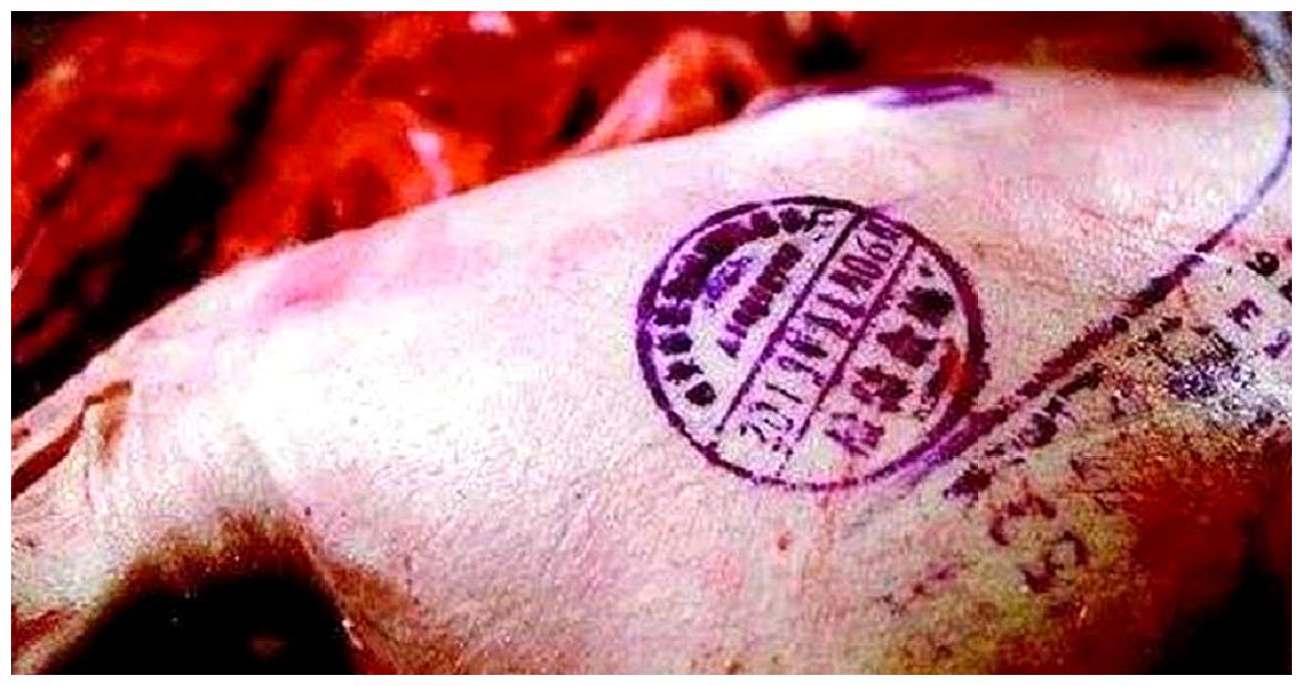 知道为什么有的猪肉盖红章有的盖蓝章千万别买错