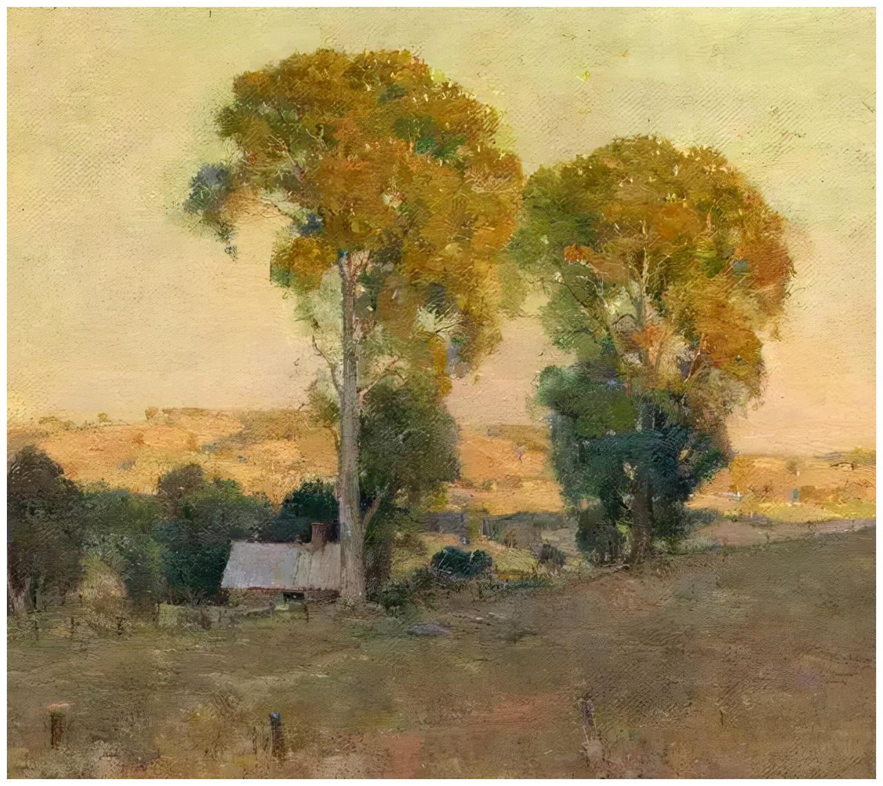 著名油画家杨鸣山的风景写生作品,净化心灵!__财经头条