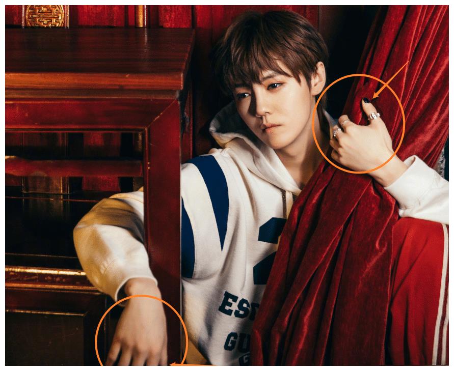 继鹿晗后吴亦凡为拍时尚大片也去做了美甲甲片图案细节太暖心