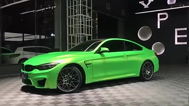 小草绿版的宝马m4这颜色和春天太配了