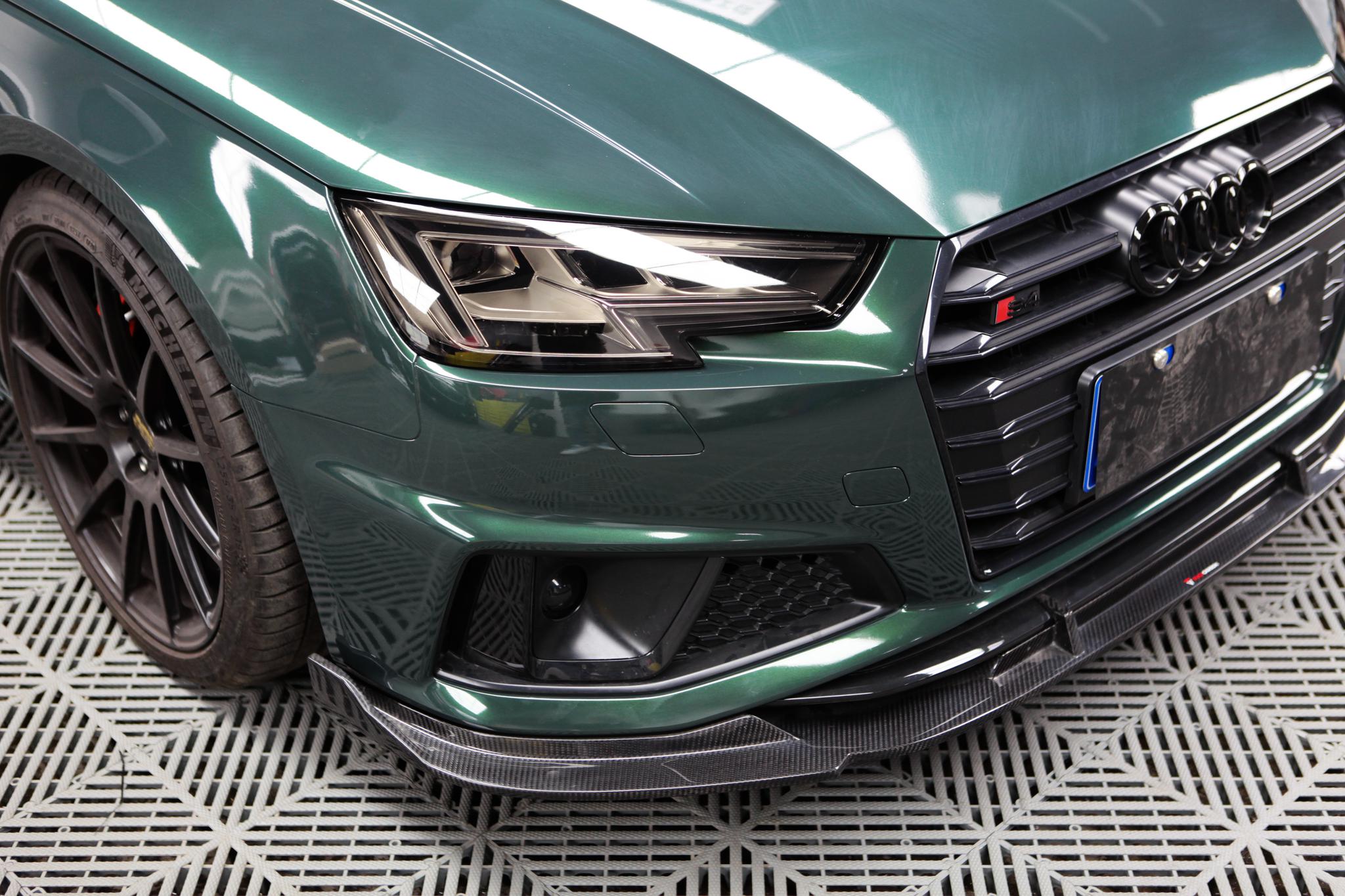 奥迪s4改色哥特兰绿活力中带着一种宁静与安详