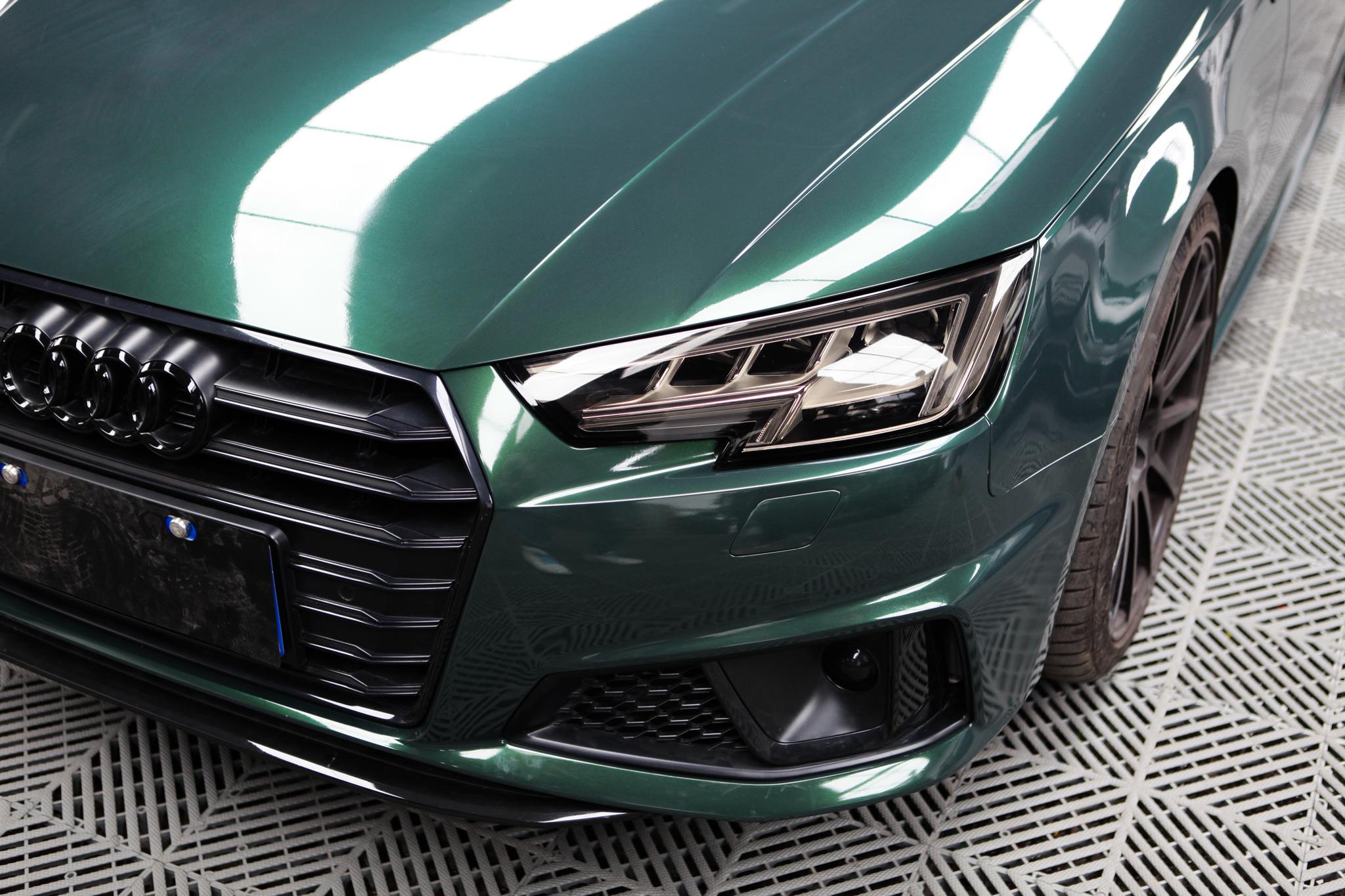 奥迪s4改色哥特兰绿活力中带着一种宁静与安详