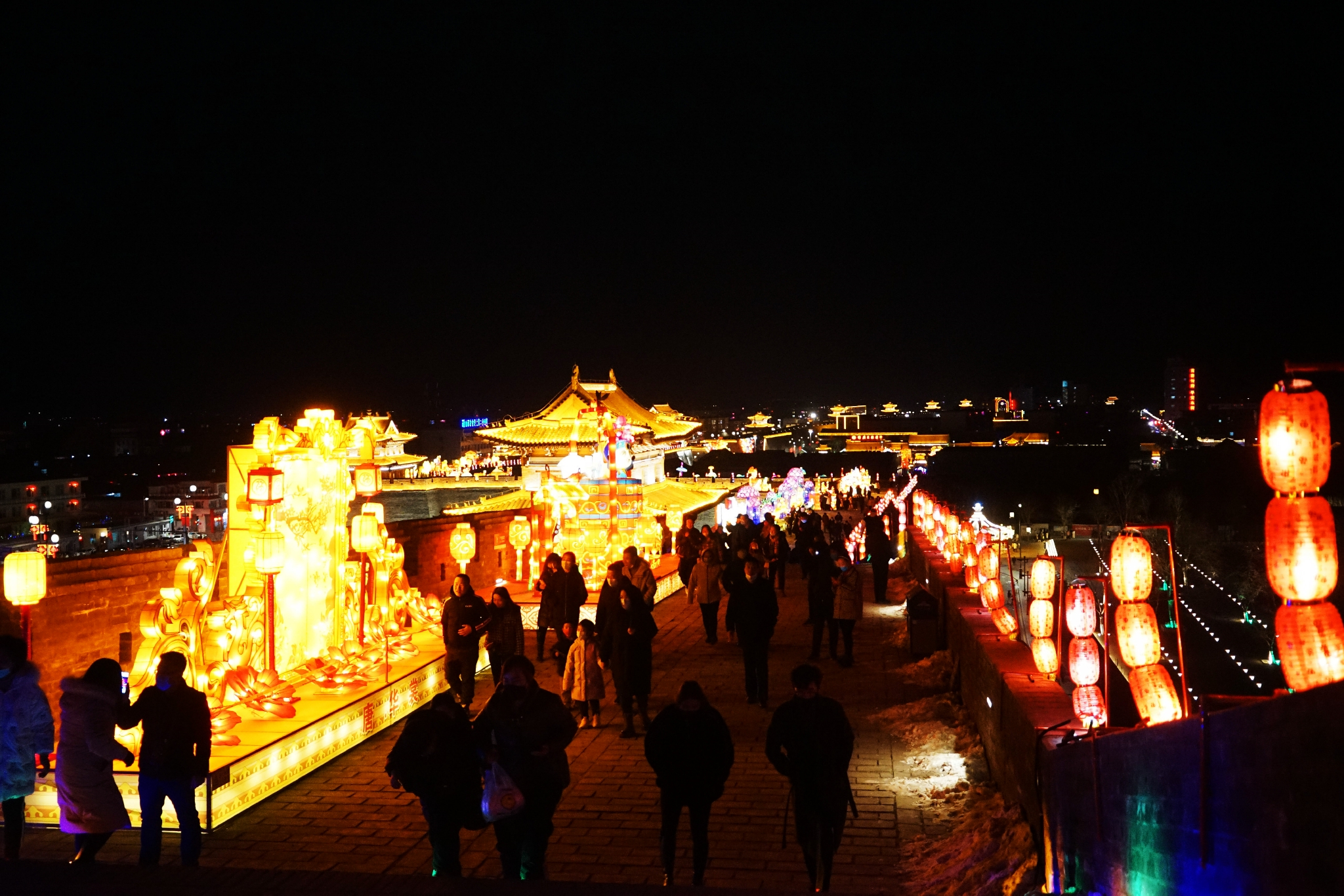 忻州古城灯展图片图片