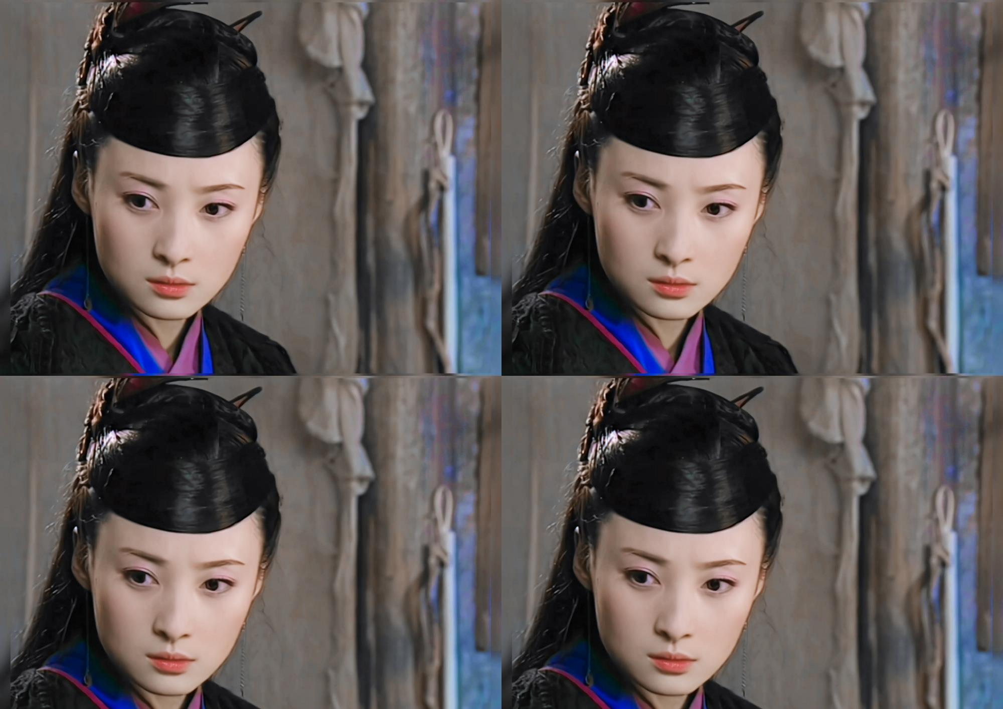 蒋勤勤的黑蝴蝶和穆念慈基本无发饰但还是美得惊人