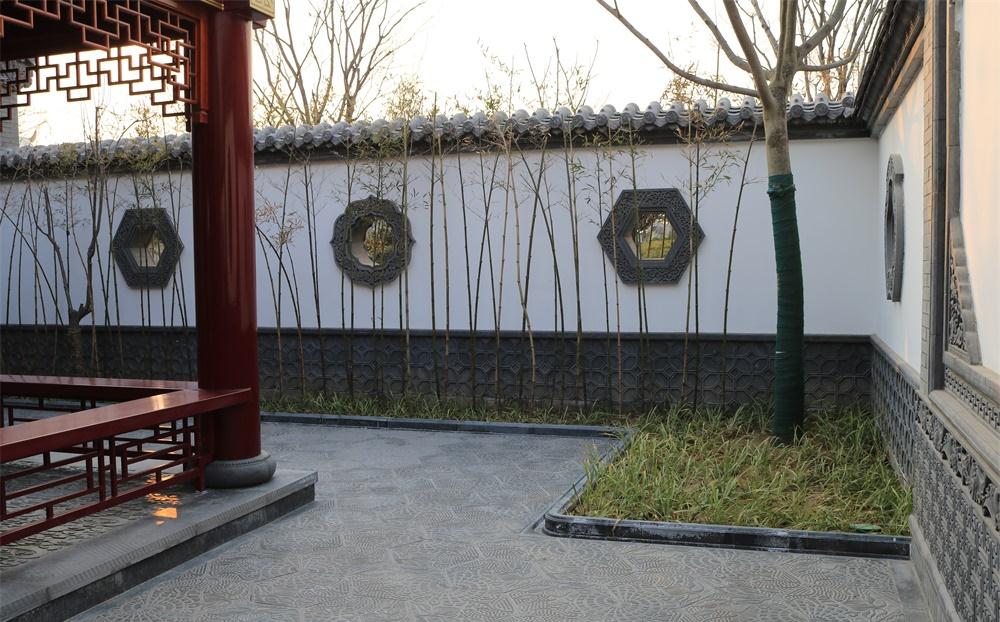 乡村自建中式别墅之庭院砖雕景观太气派了