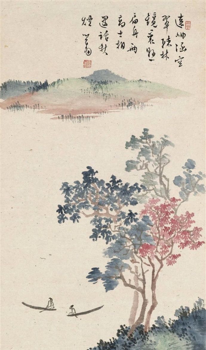 末代王孙,溥心畲山水画作品欣赏