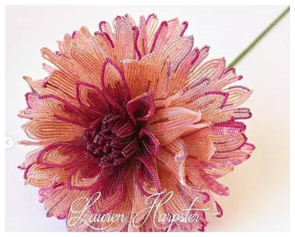 串珠手工花,在家也能感受到春天的气息!diy手工串珠附教程