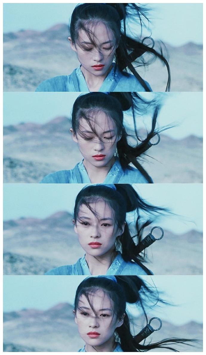 《英雄》里的章子怡,清冷倔强,好像是古言里边走出来的女主