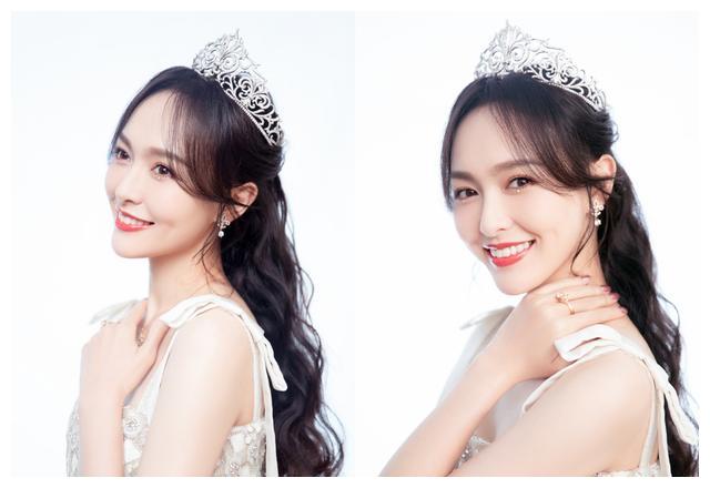 唐嫣亮相某活动,头戴王冠高贵典雅,一袭连衣裙尽显精致夺目之美