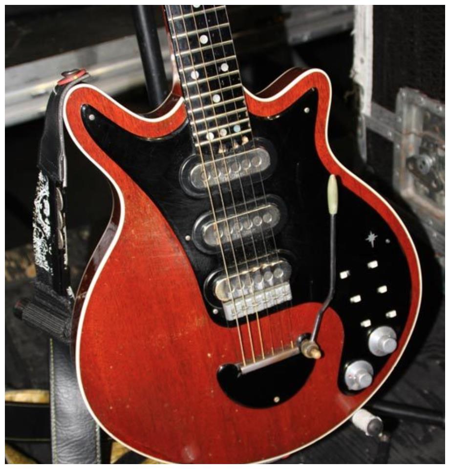 琴报queen乐队的红色吉他手