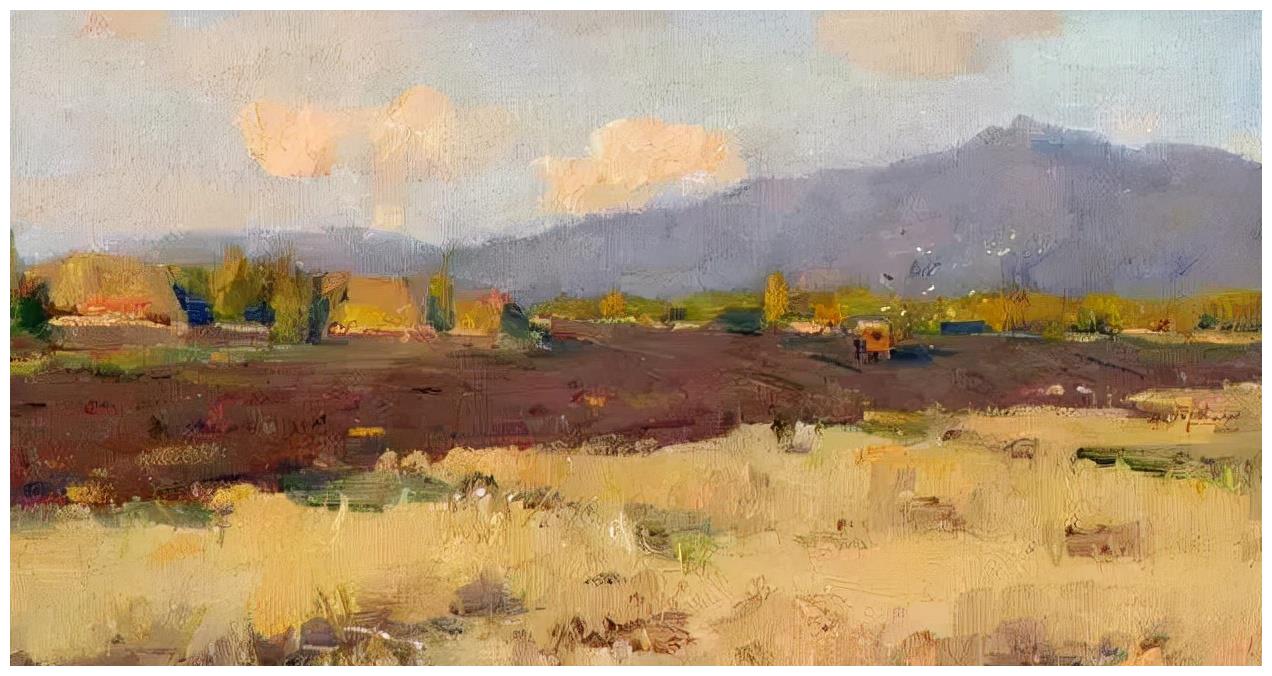 著名油画家杨鸣山的风景写生作品,净化心灵!__财经头条